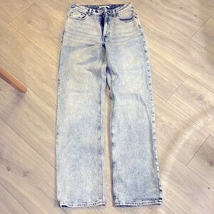 Pacsun high rise, straight leg jeans with rip on R cheek